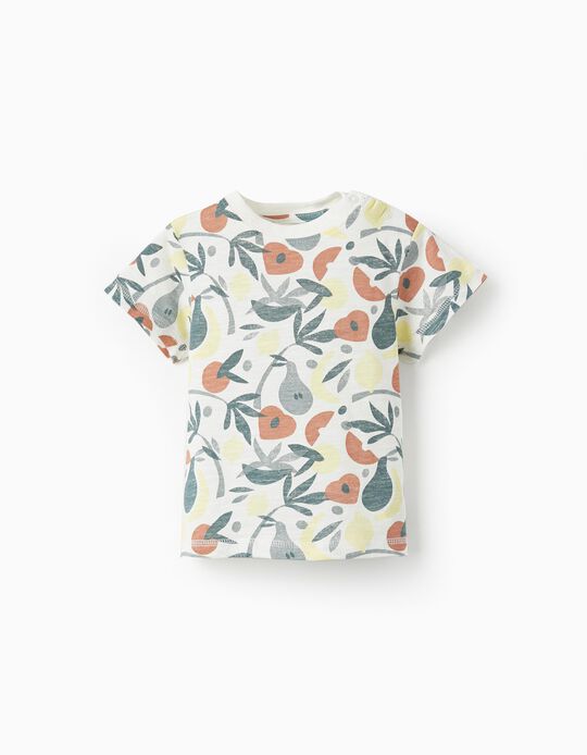 Camiseta de Manga Corta para Bebé Niño 'Fruits', Multicolor