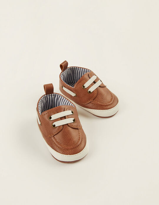 Deck Shoes for Newborn Baby Boys, Camel