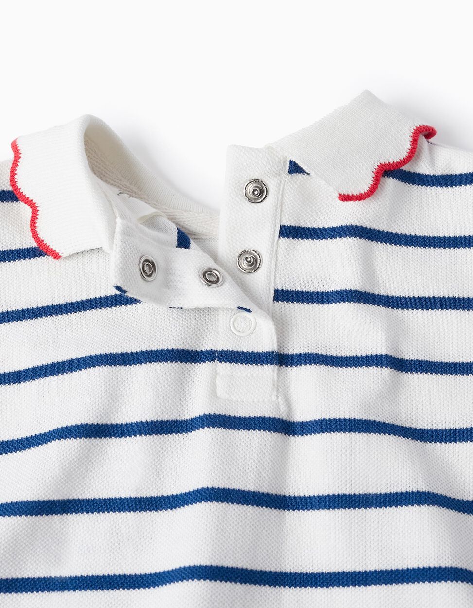 Comprar Online Vestido às Riscas em Piqué de Algodão para Bebé Menina 'Minnie', Branco/Azul