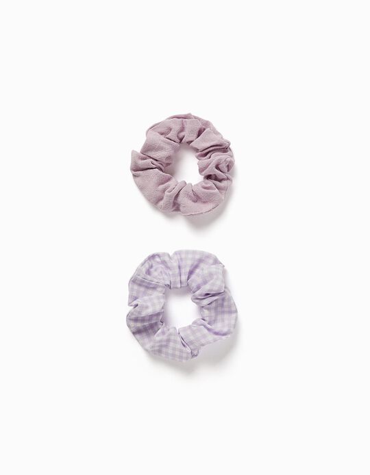 2 Scrunchies for Babies and Girls, Lilac