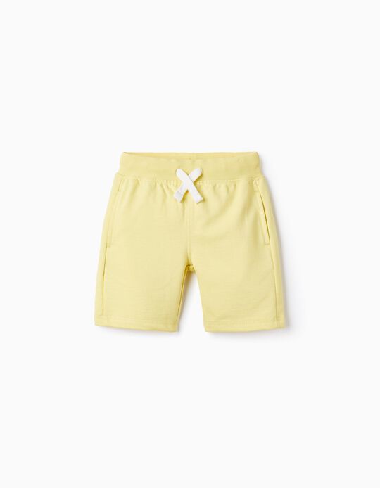 Shorts de Algodón para Niño, Amarillo