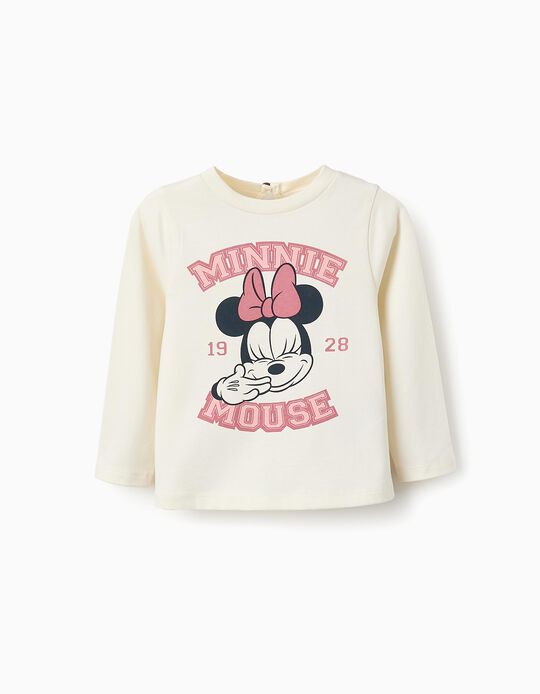 Comprar Online T-shirt de Manga Comprida para Bebé Menina 'Minnie', Branco