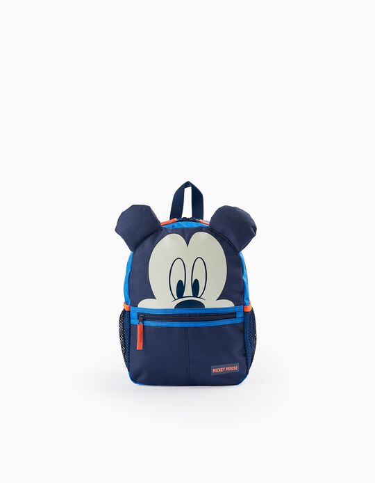 Backpack with 3D Ears for Baby and Boy 'Mickey', Blue