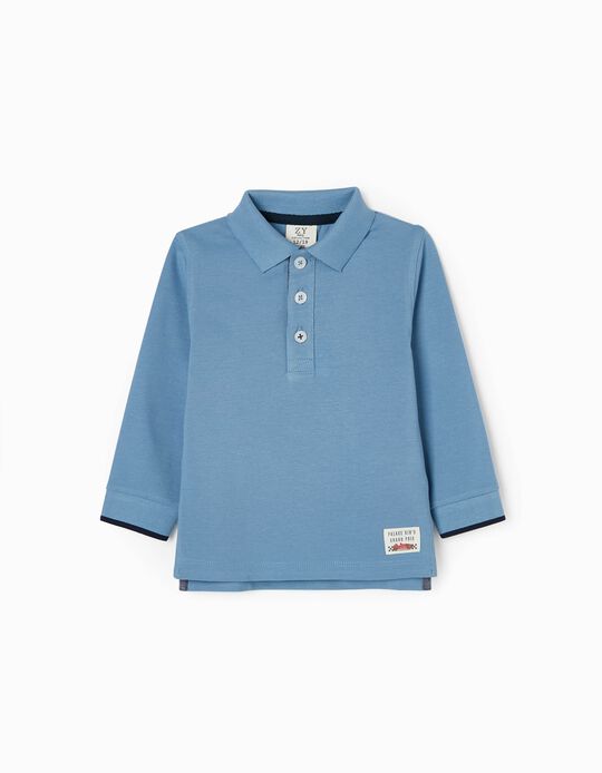 Cotton Polo for Baby Boys 'Grand Prix', Blue