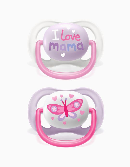 Pacifier Ultra Air Silicone Happy 0-6M Philips/Avent 2Un.
