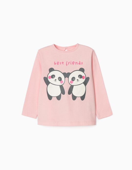 Long Sleeve T-Shirt for Baby Girls 'Best Friends', Pink