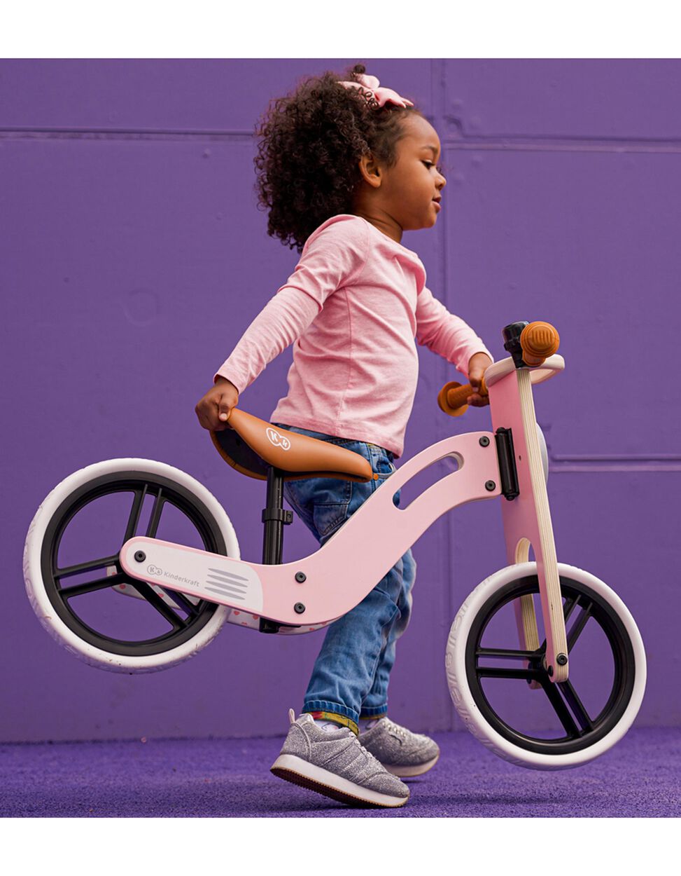 Bicyclette d'apprentissage Uniq Kinderkraft rose