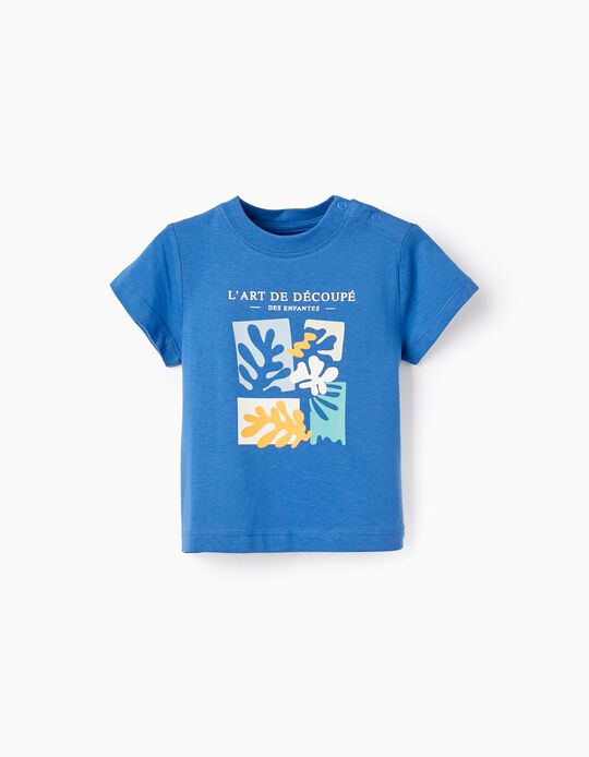 Comprar Online T-Shirt de Manga Curta para Bebé Menino 'L'Art de Décopé', Azul