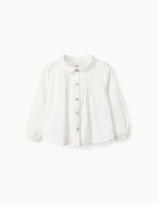 Comprar Online Camisa de Algodão para Bebé Menina, Branco