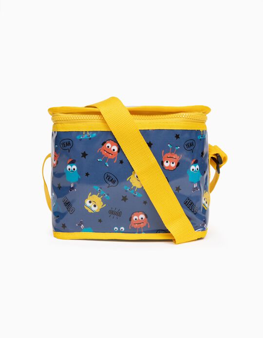 Thermal Lunch Bag for Boys 'Monsters', Blue