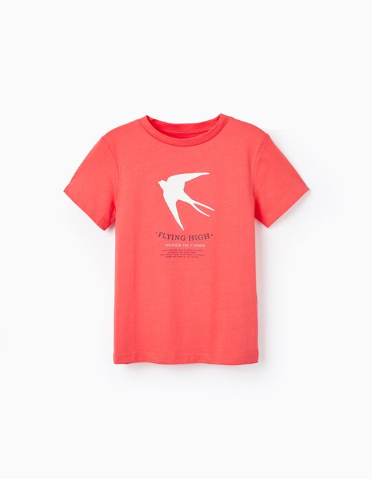 Short Sleeve T-Shirt for Boys 'Swallows', Red
