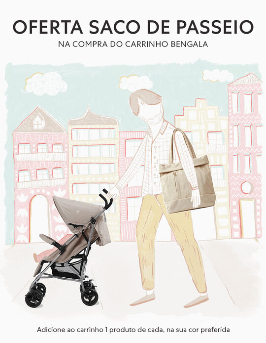 Bolsa carro bebé Compact - Melange beige - Be Mummy