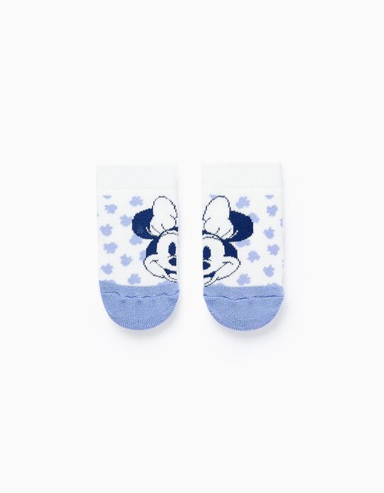 Comprar Online Meias Antiderrapantes para Bebé Menina 'Minnie', Branco/Azul