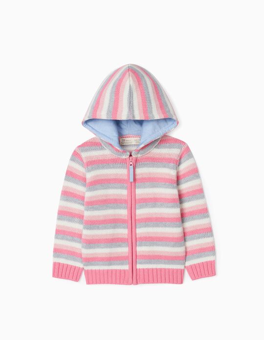 Hooded Cardigan for Baby Girls, Pink