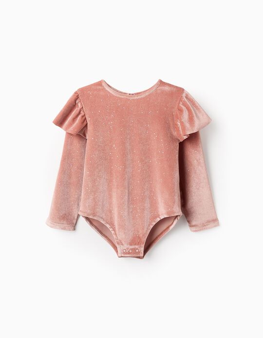 Comprar Online Body de Veludo com Brilhantes para Menina, Rosa