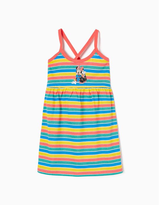 Strappy Dress in Cotton for Girls 'Minnie', Multicoloured