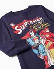 Comprar Online T-shirt em Algodão para Menino 'Super-Homem & Flash - DC', Azul Escuro