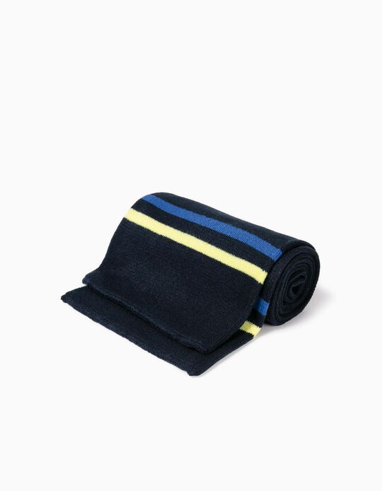 Knit Scarf for Boys 'Explorer', Dark Blue