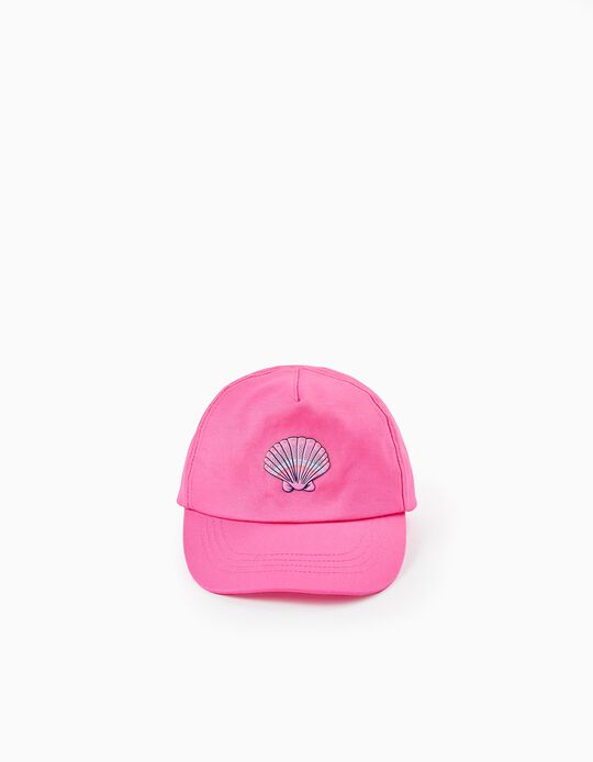 Cotton Cap for Girls 'Concha', Pink