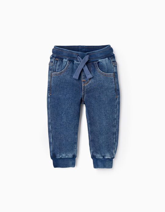 Pantalon de sport en jean pour bébé garçon, Bleu foncé