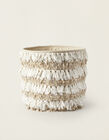 Decorative Fluffy White Zy Baby Basket, 30X30Cm