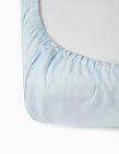 Lençol Ajustável Para Cama 120x60cm Blue Interbaby