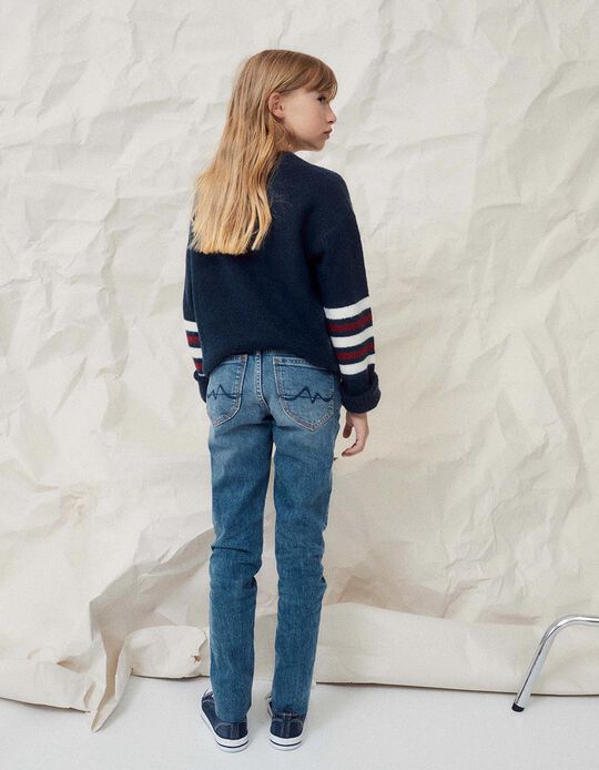 Jean en Coton Fille 'Pepe Jeans - Skinny Fit', Bleu