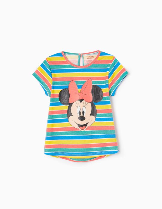 Camiseta de Algodón para Bebé Niña 'Minnie', Multicolor