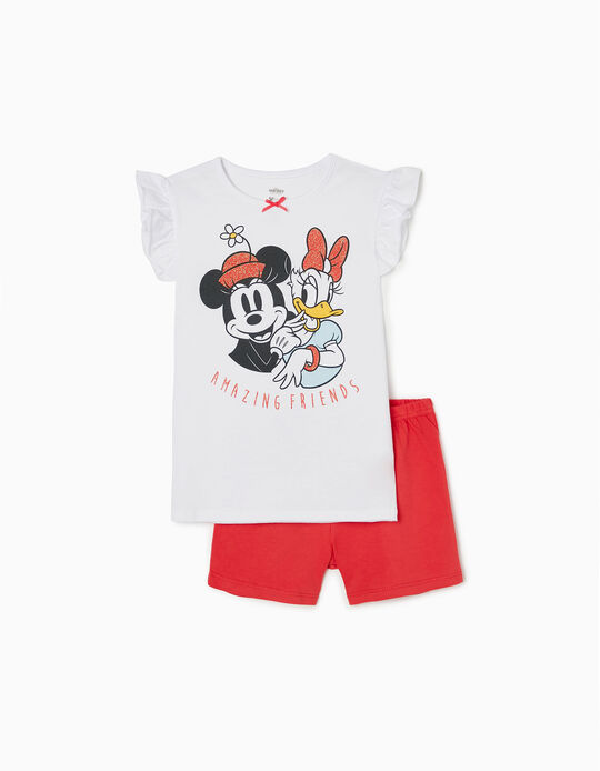 Pyjama Fille 'Minnie&Daisy', Blanc/Rouge