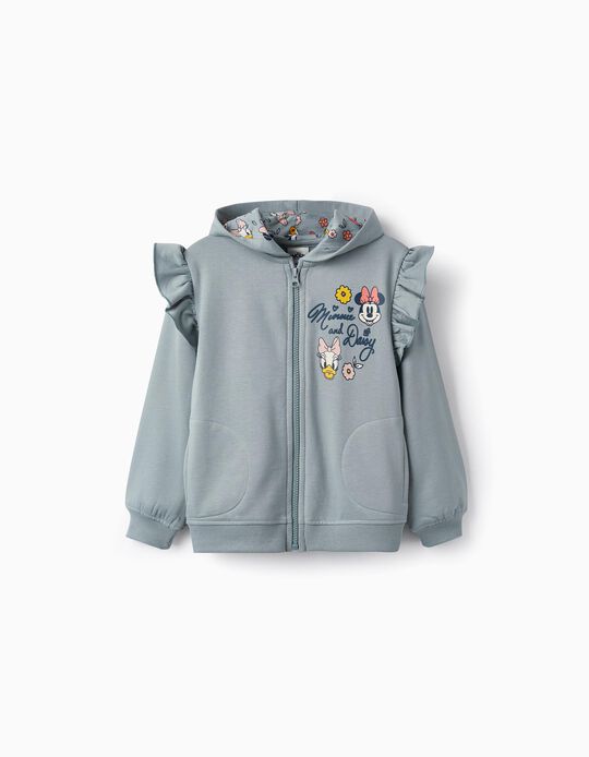 Hooded Jacket with Ruffles for Girls 'Minnie & Daisy', Light Blue