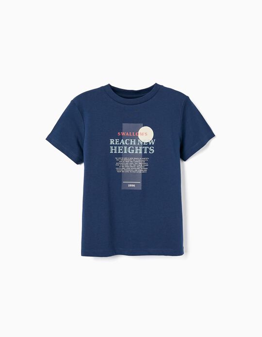 Camiseta de Manga Corta para Niño 'Swallows', Azul Oscuro