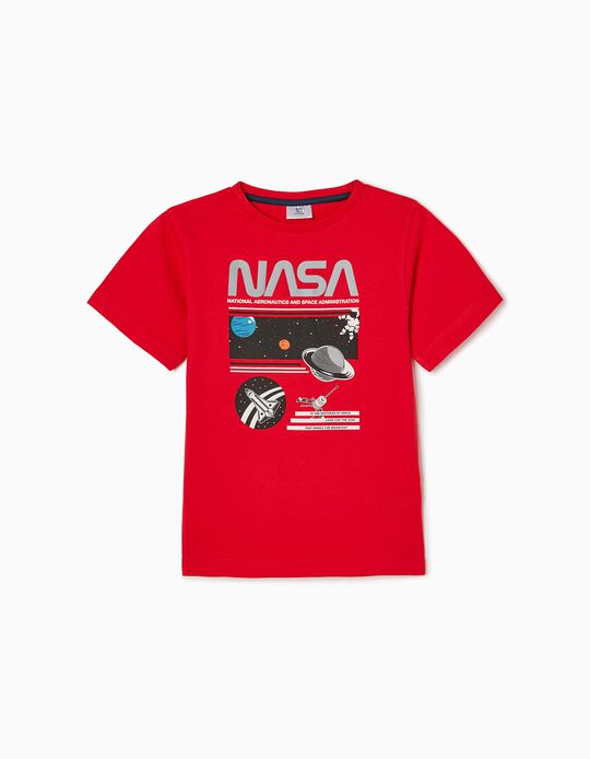 T-Shirt Garçon 'NASA', Rouge