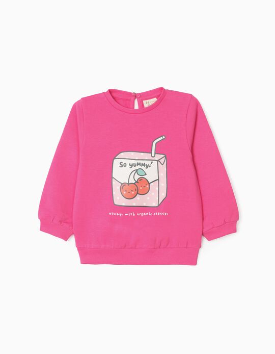 Sweatshirt for Baby Girls 'Yummy', Pink