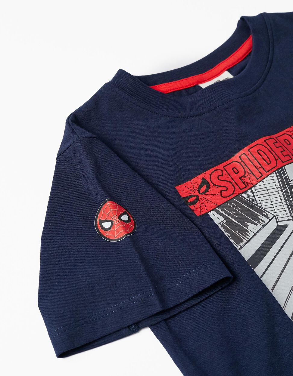 Comprar Online T-Shirt em Algodão para Menino 'Homem-Aranha', Azul Escuro