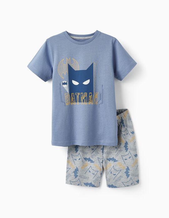 Pijama de Algodão para Menino 'Batman', Azul/Cinza
