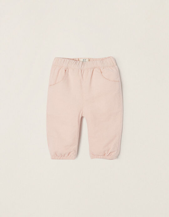 Corduroy Trousers for Newborn Baby Girls, Pink
