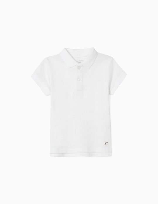 Polo Shirt for Baby Boys, White