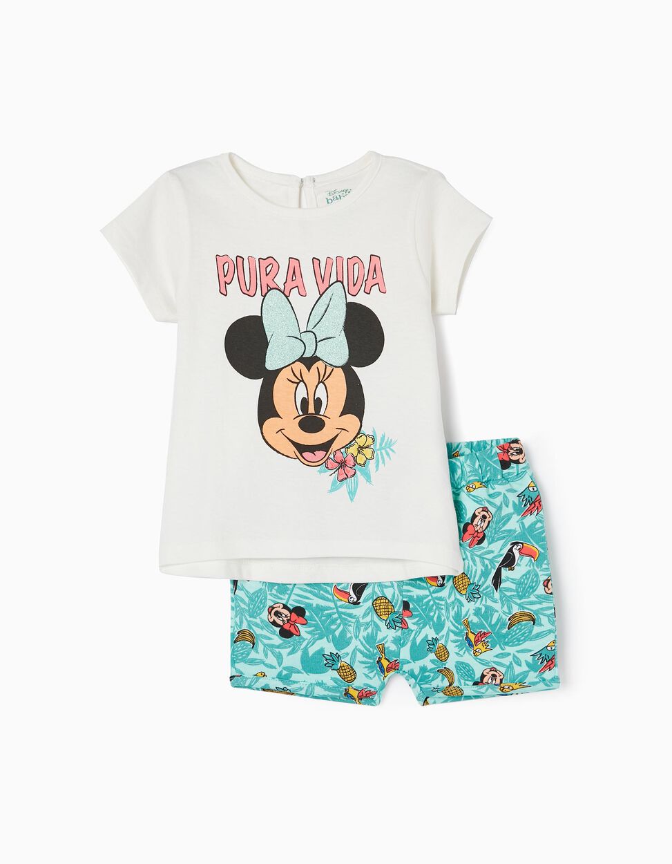 Conjunto de Camiseta + Short de para Bebé Niña 'Minnie', Agua | Zippy Online España