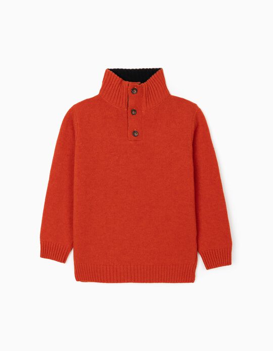 Wool Jumper for Boys, Orange