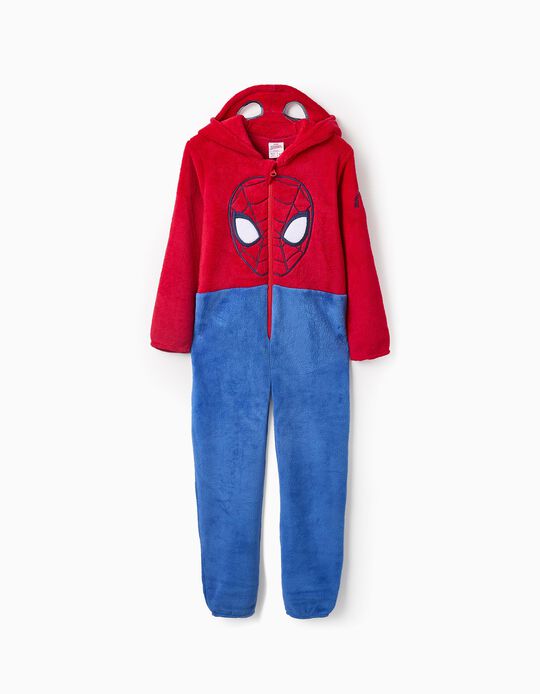 Comprar Online Macacão Felpudo com Capuz para Menino 'Spiderman', Vermelho/Azul