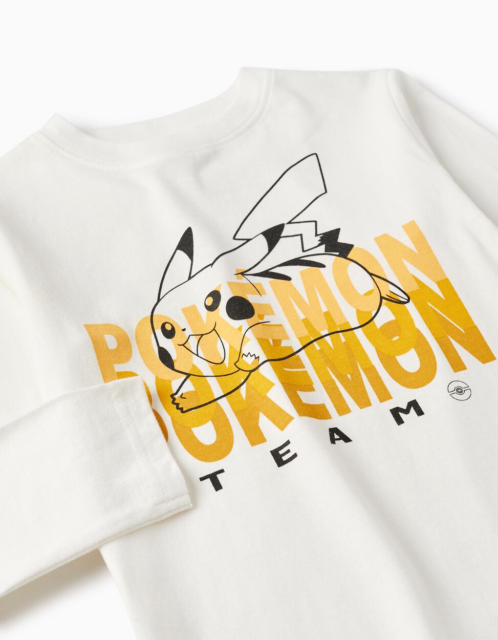 Comprar Online T-Shirt de Manga Comprida em Algodão para Menino 'Pokémon', Branco