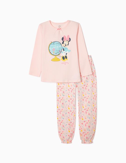Long Sleeve Pyjamas for Girls 'Nature Minnie', Pink