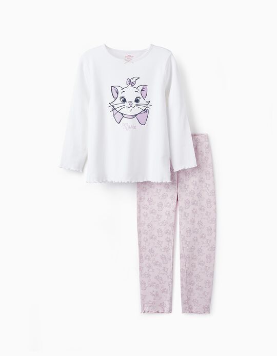 Cotton Pyjamas for Girls 'Cute Marie', Lilac/White