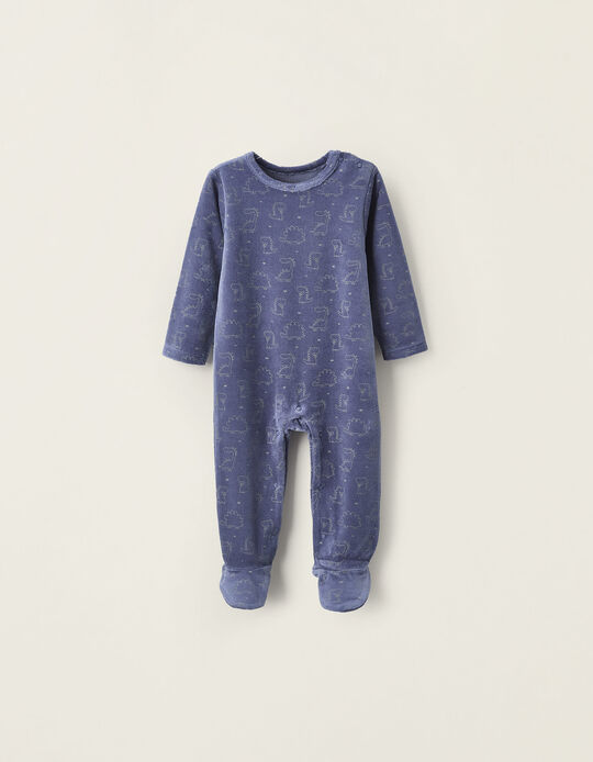 Comprar Online Babygrow de Veludo para Bebé Menino 'Dinossauros', Azul