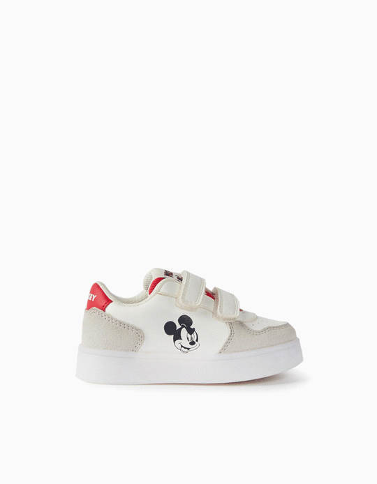 Zapatillas con Luces para Bebé Niño 'Mickey', Blanco/Rojo