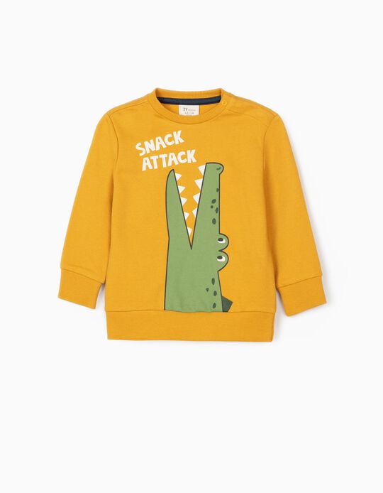 Sweatshirt for Baby Boys, 'Croc Snack Attack', Yellow
