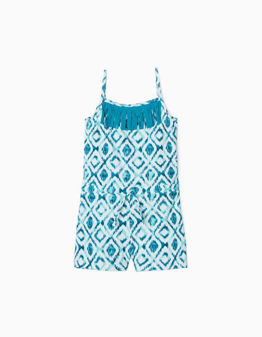 Swimsuit UPF 60 for Girls 'You&Me', Turquoise