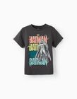 Comprar Online T-Shirt de Manga Curta para Menino 'Batman', Cinza Escuro