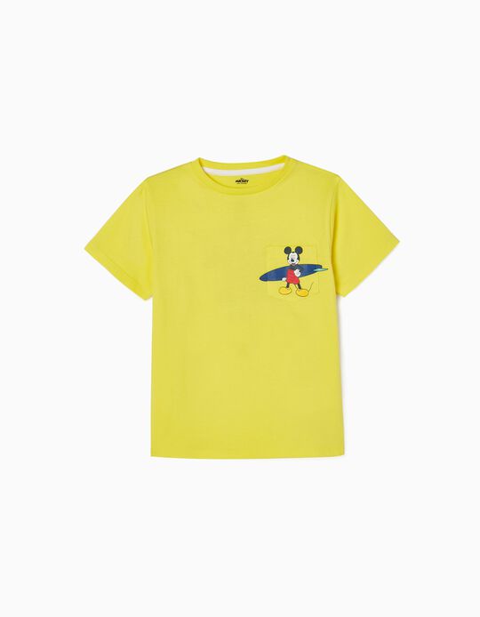 T-Shirt Garçon 'Mickey', Jaune