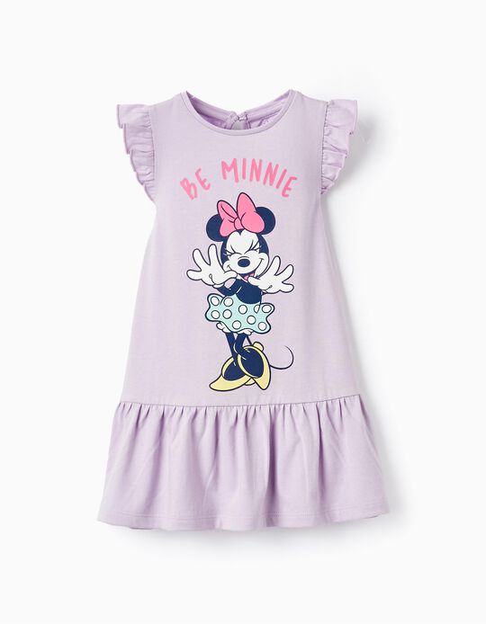 Cotton Dress for Baby Girls 'Minnie Mouse', Purple